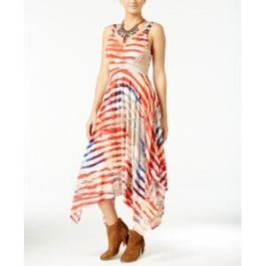 American Rag Junior’s Handkerchief-Hem, Red- multi, XS